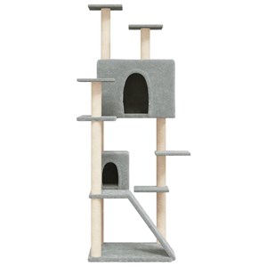 Arbre à chat meuble tour grimper jouet 67 x 60 x 153 cm gris
