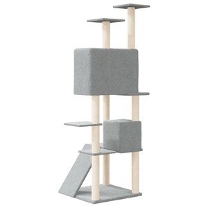 Arbre à chat meuble tour grimper jouet 67 x 60 x 153 cm gris