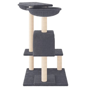 Arbre à chat meuble tour grimper jouet 97 x 67.5 x 82 cm gris