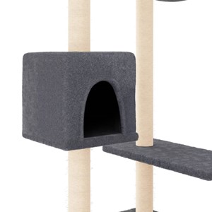 Arbre à chat meuble tour grimper jouet 97 x 67.5 x 82 cm gris