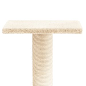 Arbre à chat meuble tour grimper jouet 34.5 x 34.5 x 38 cm crème