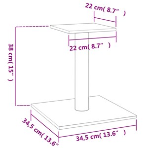 Arbre à chat meuble tour grimper jouet 34.5 x 34.5 x 38 cm crème