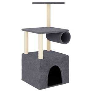 Arbre à chat meuble tour grimper jouet 60.5 x 60 x 109.5 cm gris
