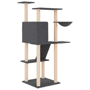 Arbre à chat meuble tour grimper jouet 78 x 73 x 143 cm gris