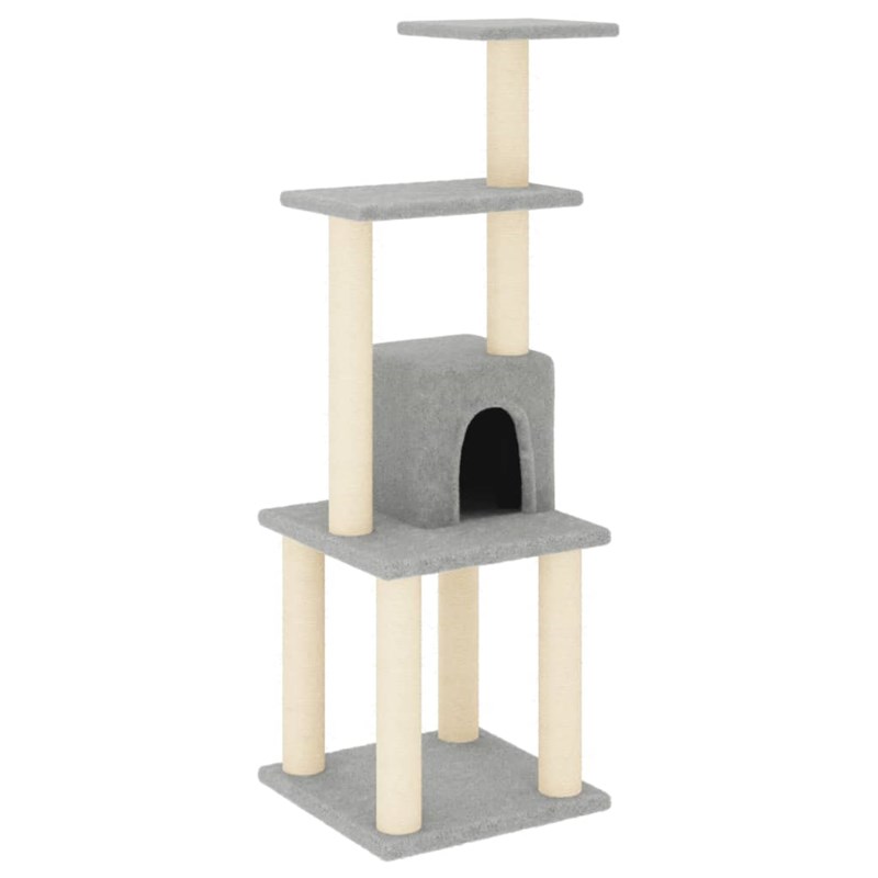 Arbre à chat meuble tour grimper jouet 35 x 35 x 105 cm gris