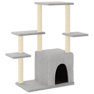 Arbre à chat meuble tour grimper jouet 86 x 54 x 97.5 cm gris