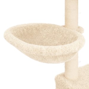 Arbre à chat meuble tour grimper jouet 84.5 x 57 x 83 cm crème