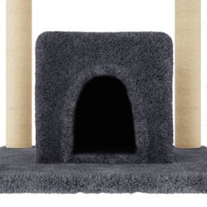 Arbre à chat meuble tour grimper jouet 84 x 66 x 154 cm gris