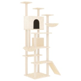 Arbre à chat meuble tour grimper jouet 104 x 78 x 191 cm crème