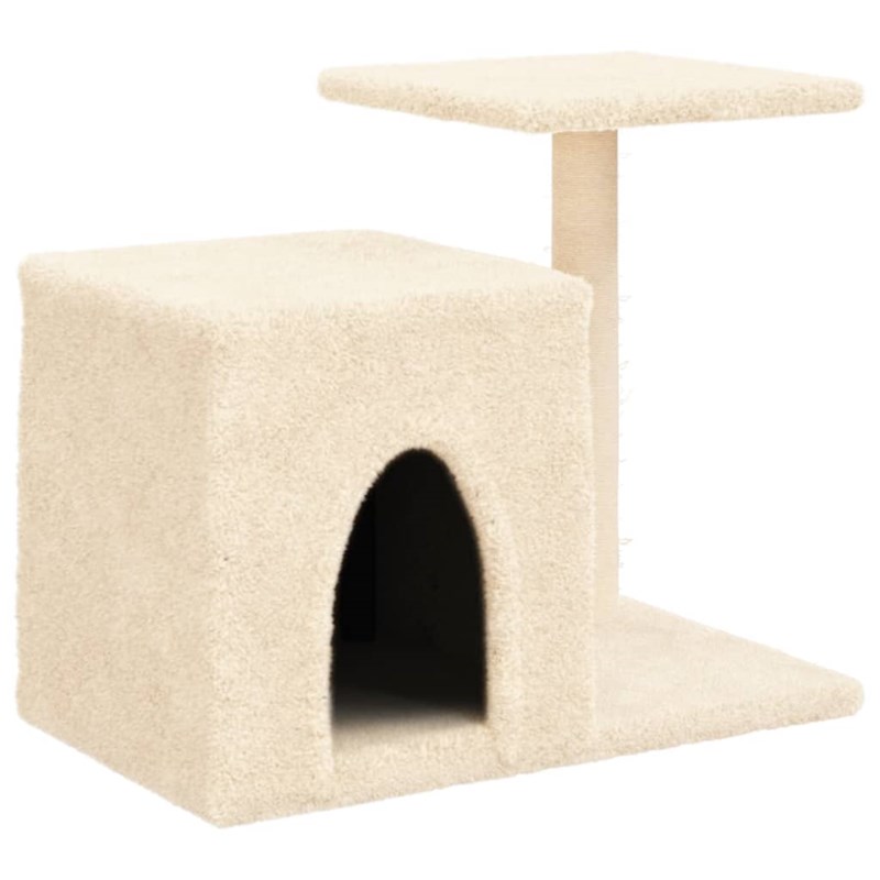 Arbre à chat meuble tour grimper jouet 73 x 48 x 50.5 cm crème