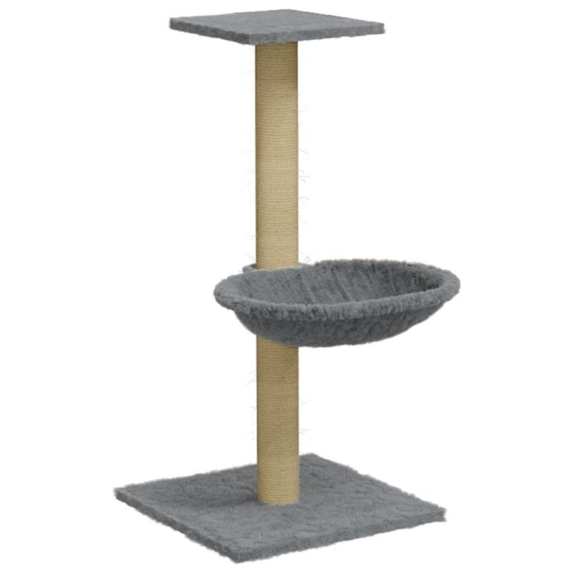 Arbre à chat meuble tour grimper jouet 35 x 35 x 74 cm gris