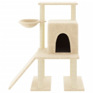 Arbre à chat meuble tour grimper jouet 84.5 x 54 x 96.5 cm crème