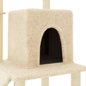 Arbre à chat meuble tour grimper jouet 84.5 x 54 x 96.5 cm crème