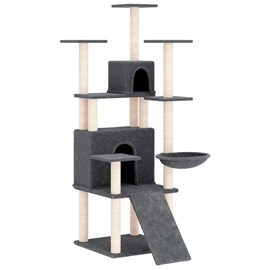 Arbre à chat meuble tour grimper jouet 63 x 80 x 154 cm gris