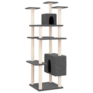 Arbre à chat meuble tour grimper jouet 60 x 73 x 162 cm gris