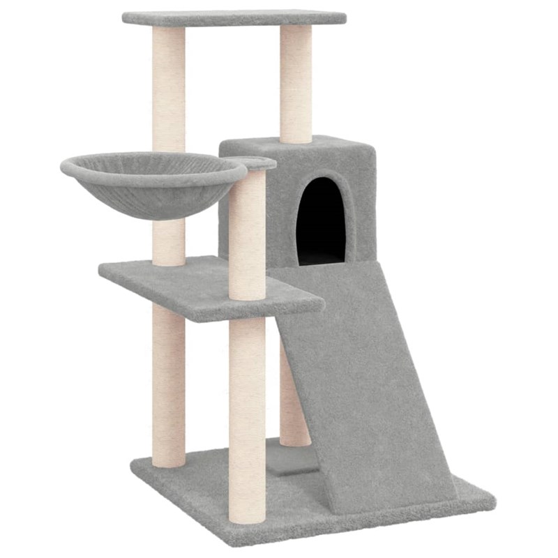 Arbre à chat meuble tour grimper jouet 73 x 49 x 82 cm gris