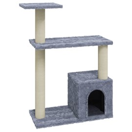 Arbre à chat meuble tour grimper jouet 70 x x cm gris