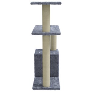 Arbre à chat meuble tour grimper jouet 70 x x cm gris