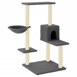 Arbre à chat meuble tour grimper jouet 78 x 59 x 95 cm gris
