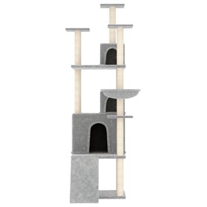 Arbre à chat meuble tour grimper jouet 47.5 x 78 x 175 cm gris