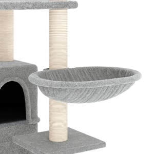Arbre à chat meuble tour grimper jouet 47.5 x 78 x 175 cm gris