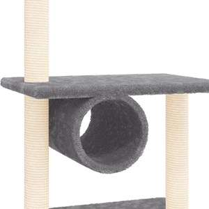 Arbre à chat meuble tour grimper jouet 166 x 35 x 279 cm gris