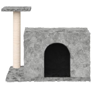 Arbre à chat meuble tour grimper jouet 66 x 40 x 51 cm gris