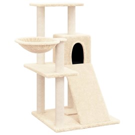 Arbre à chat meuble tour grimper jouet 73 x 49 x 82 cm crème