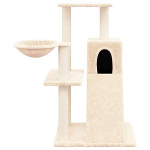 Arbre à chat meuble tour grimper jouet 73 x 49 x 82 cm crème