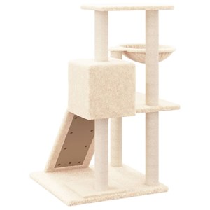 Arbre à chat meuble tour grimper jouet 73 x 49 x 82 cm crème