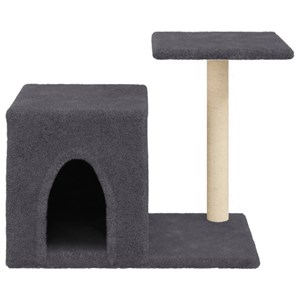 Arbre à chat meuble tour grimper jouet 73 x 48 x 50.5 cm gris