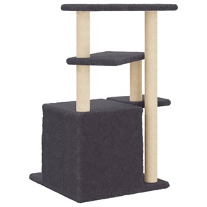 Arbre à chat meuble tour grimper jouet 59.5 x 59 x 83.5 cm gris