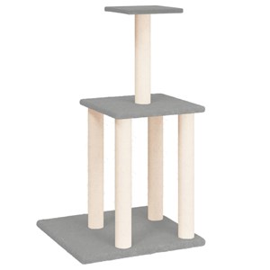 Arbre à chat meuble tour grimper jouet 47.5 x 47.5 x 85.5 cm gris