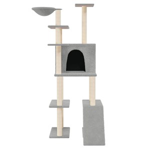 Arbre à chat meuble tour grimper jouet 80 x 60 x 166 cm gris