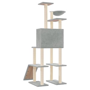 Arbre à chat meuble tour grimper jouet 80 x 60 x 166 cm gris