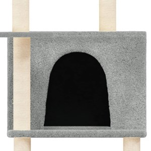 Arbre à chat meuble tour grimper jouet 80 x 60 x 166 cm gris