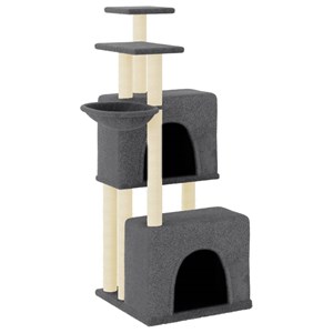 Arbre à chat meuble tour grimper jouet 73.5 x 69 x 122 cm gris