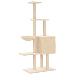 Arbre à chat meuble tour grimper jouet 72 x 34.5 x 145 cm crème