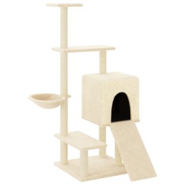 Arbre à chat meuble tour grimper jouet 91 x 85 x 130.5 cm crème