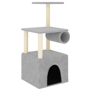 Arbre à chat meuble tour grimper jouet 60.5 x 60 x 109.5 cm gris