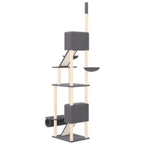 Arbre à chat meuble tour grimper jouet 48 x 91 x 303 cm gris