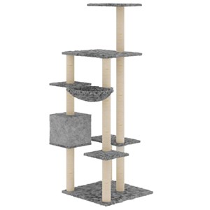 Arbre à chat meuble tour grimper jouet gris