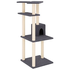 Arbre à chat meuble tour grimper jouet 55 x 47.5 x 123 cm gris