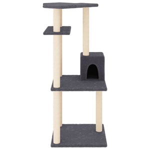 Arbre à chat meuble tour grimper jouet 55 x 47.5 x 123 cm gris