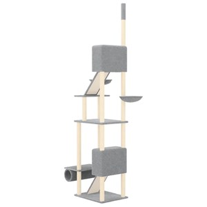 Arbre à chat meuble tour grimper jouet 48 x 91 x 303 cm gris