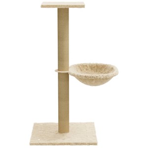 Arbre à chat meuble tour grimper jouet 35 x 35 x 74 cm crème