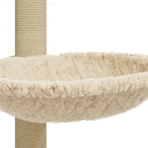 Arbre à chat meuble tour grimper jouet 35 x 35 x 74 cm crème