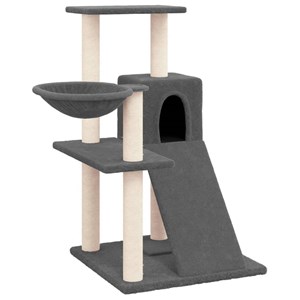 Arbre à chat meuble tour grimper jouet 73 x 49 x 82 cm gris