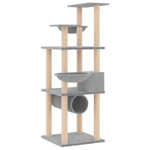 Arbre à chat meuble tour grimper jouet 72.5 x 96.5 x 141 cm gris