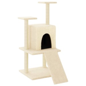 Arbre à chat meuble tour grimper jouet 78.5 x 60 x 110 cm crème